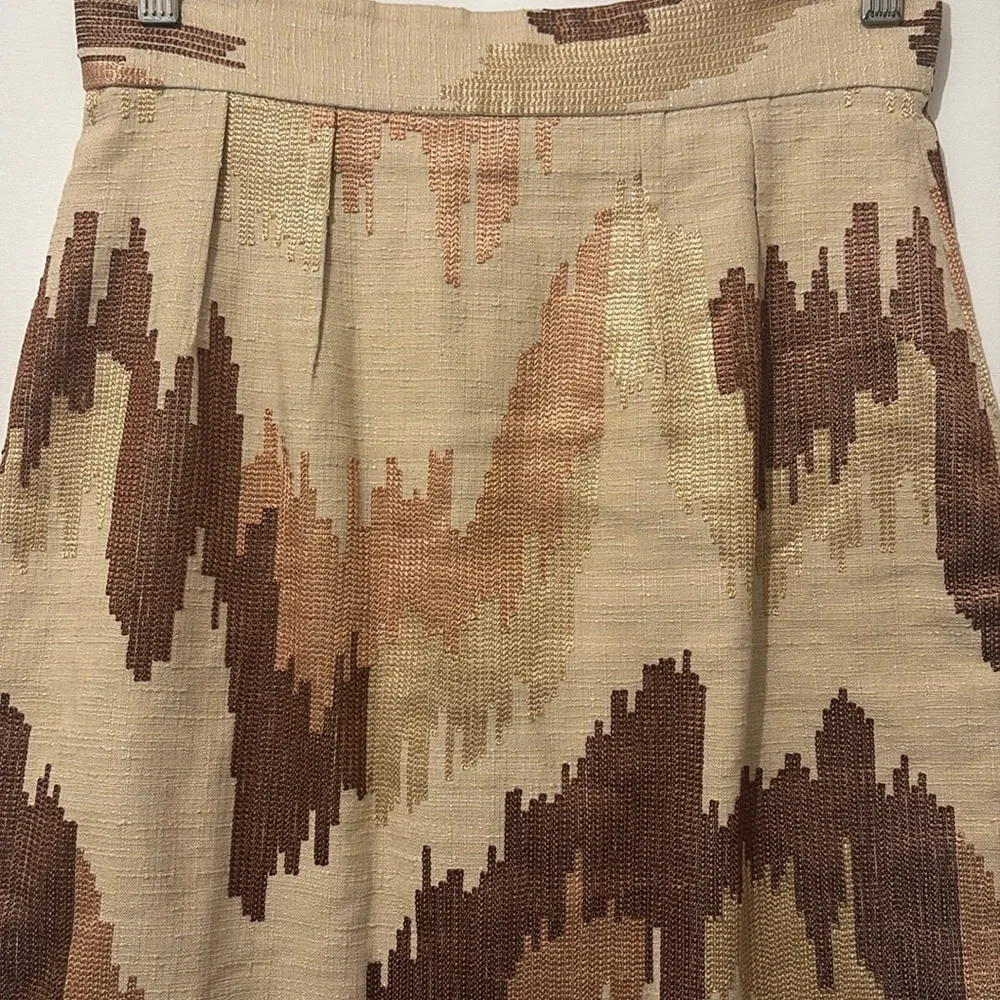 Anthropologie Tracy Reese Ikat Embroidered Pencil Skirt Size 8